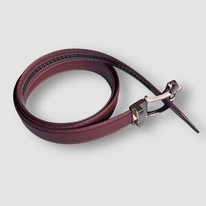 Men's brown leather ratchet belt